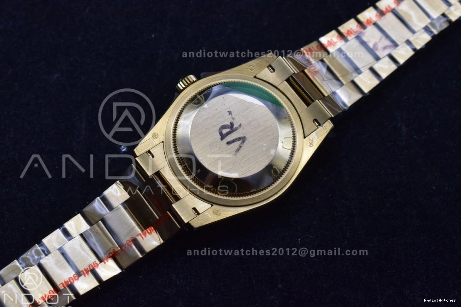 Steel President 904L Durable V5 (Gain QF Edition vr3255 Weight) DayDate 699 on 36 Roman Bracelet Best Silver Dial with YG Markers 0207